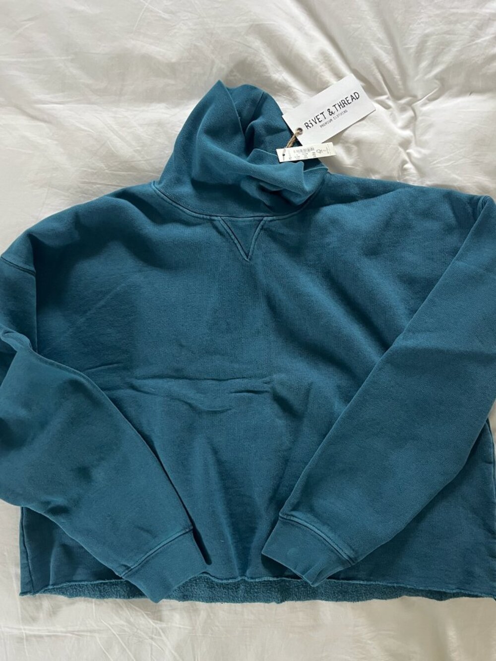 Madewell Rivet & Thread Turtleneck Sweatshirt - Recycled Blue (Teal) Size Small